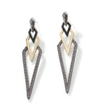 Load image into Gallery viewer, Classic Chain Tiga Two Tone Triple Drop Earrings