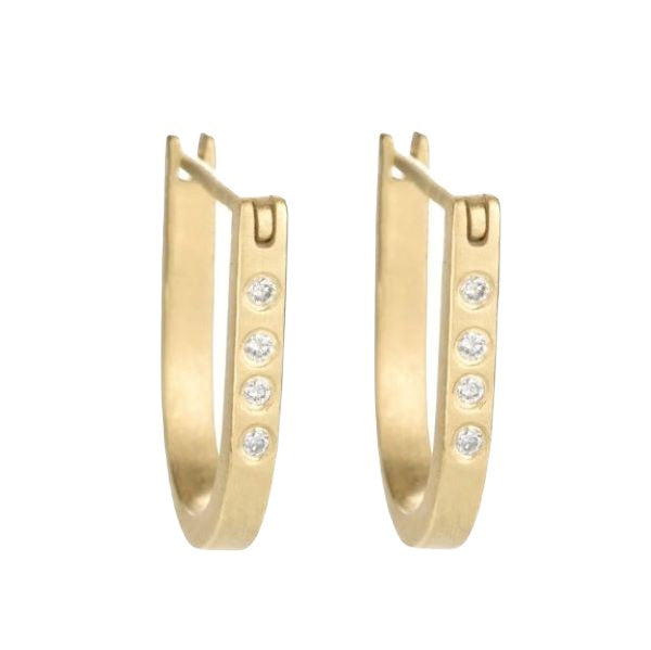 KATE MALLER Diamond Hoop Earrings