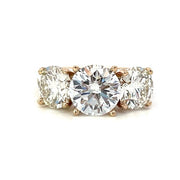 14K Yellow Gold 3-Stone Diamond Engagement Ring