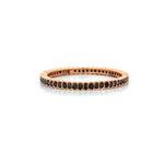 Load image into Gallery viewer, SETHI COUTURE 18K Rose Gold Scallop Black Diamond Band