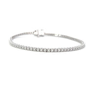 14K White Gold Diamond Tennis Bracelet 0.72cttw