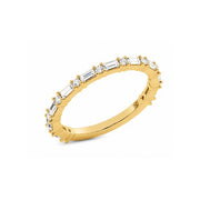 14K Yellow Gold Diamond Stackable Ring