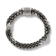 JOHN HARDY Men's Box Chain Bracelet, Dark Silver, 9.5mm