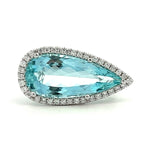Load image into Gallery viewer, Aquamarine and Diamond Fashion Ring
