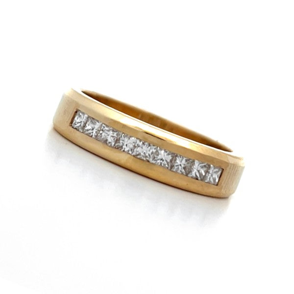 14K Yellow Gold Men's Diamond Wedding Band