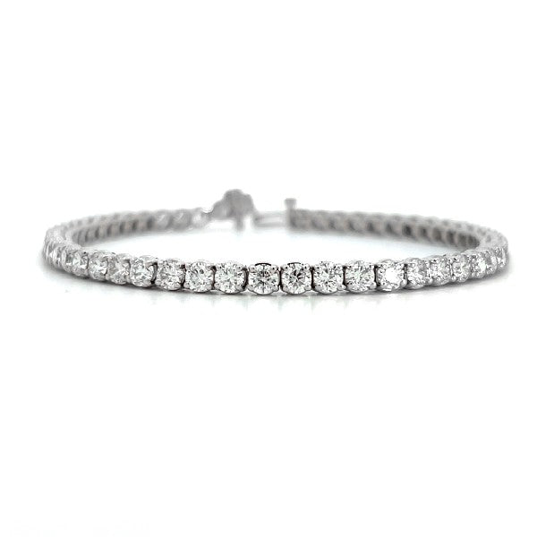 14K White Gold Diamond Tennis Bracelet 7.00cttw