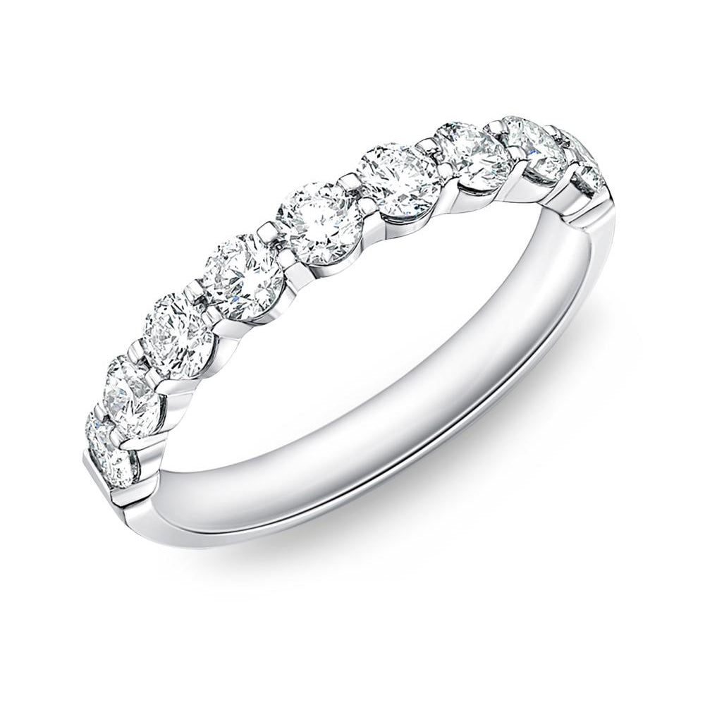MEMOIRE Petite Prong Diamond Wedding or Anniversary Band