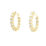 Load image into Gallery viewer, A.LINK 18K Yellow Gold Diamond Hoop Earrings 1.77cttw
