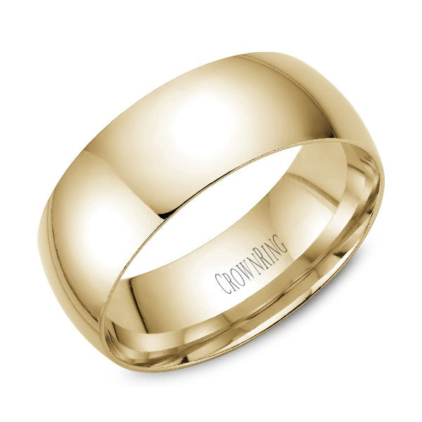 Ladies Traditional 8mm Heavy Dome Wedding Band