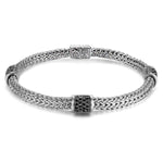 Load image into Gallery viewer, JOHN HARDY Classic Chain Black Sapphire Four Station Medium Bracelet