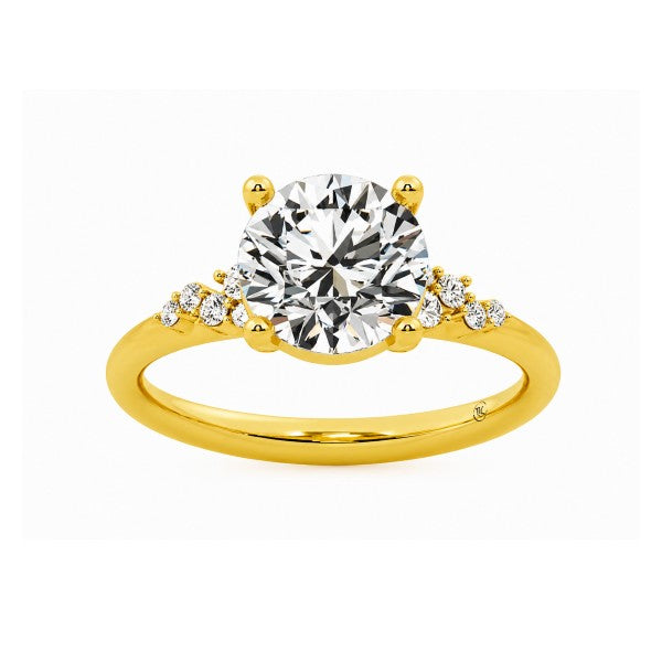 14K Yellow Gold Diamond Semi-Mount Engagement Ring